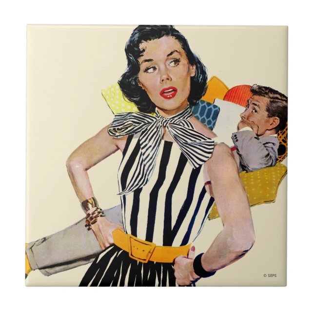 The Lady Was Insulted Ceramic Tile (Front)