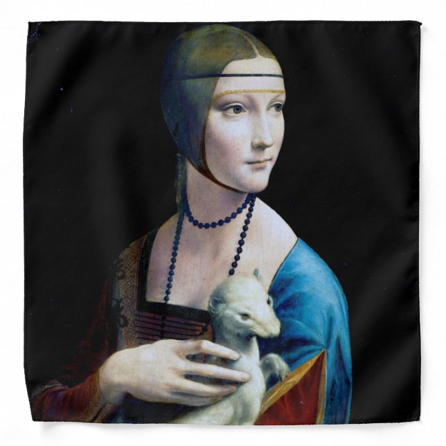 The Lady with an Ermine, Leonardo da Vinci Bandana (Front)