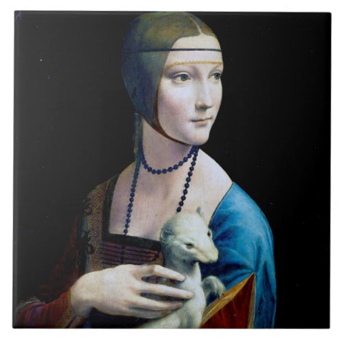 The Lady with an Ermine Leonardo da Vinci Ceramic Tile