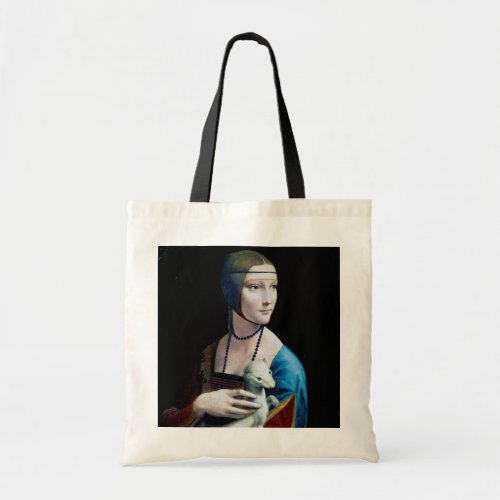 The Lady with an Ermine Leonardo da Vinci Tote Bag