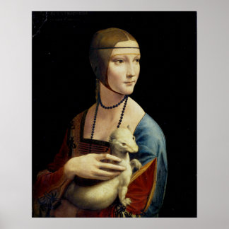 The Lady with an Ermine, Portrait of Cecilia Galle Poster