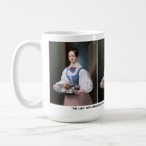 The Lady with Breakfast on a Tray Coffee Mug