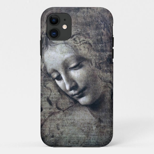 The Lady with Dishevelled Hair, Leonardo da Vinci Case-Mate iPhone Case (Back)