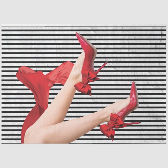 The  lady with red shoes tissue paper (Front)