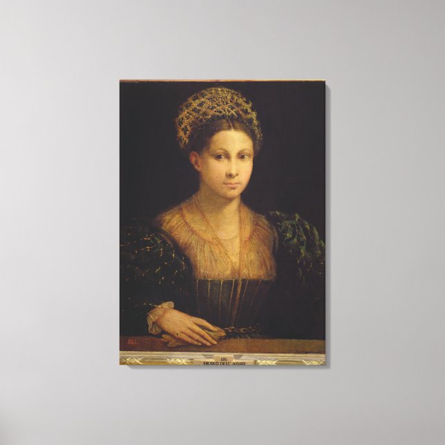 The Lady with the Green Turban Canvas Print (Front)