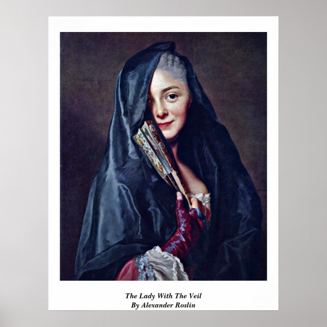 The Lady With The Veil By Alexander Roslin Poster (Front)