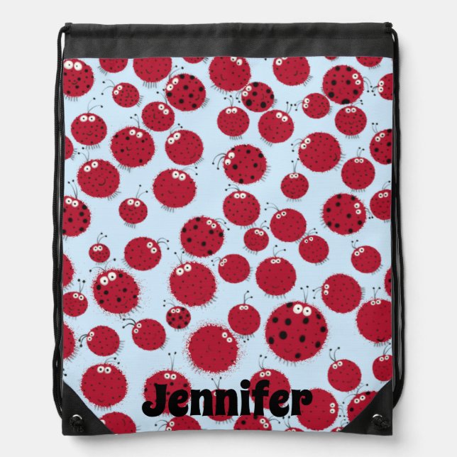 The Ladybug Shindig Drawstring Bag (Front)