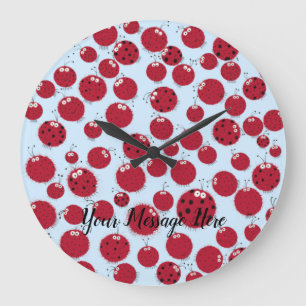 The Ladybug Shindig Large Clock