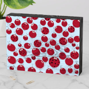 The Ladybug Shindig Wooden Box Sign