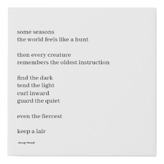 The Lair - Poem Faux Canvas Print