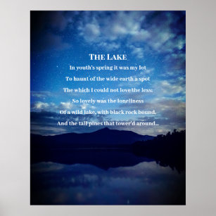 The Lake Edgar Allan Poe Poem Poster