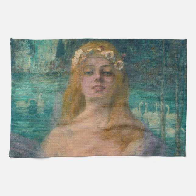The Lake Fairy Princess (by Kimon Loghi) Kitchen Towel (Horizontal)