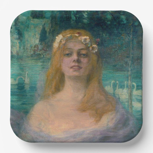 The Lake Fairy Princess (by Kimon Loghi) Paper Plates (Front)