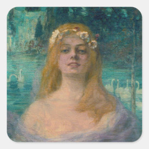 The Lake Fairy Princess (by Kimon Loghi) Square Sticker
