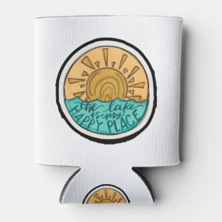 The Lake is My Happy Place Boating Gift Can Cooler