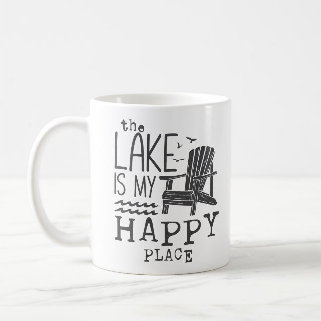 The Lake Is My Happy Place Coffee Mug (Left)