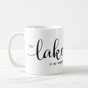 The Lake is my Happy Place - name anchor Coffee Mug