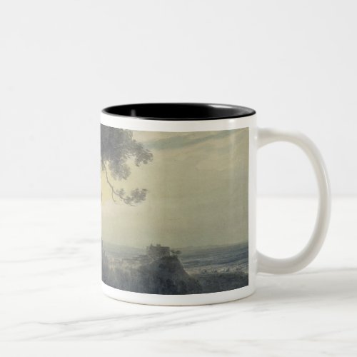 The Lake of Albano and Castle Gandolfo c1783_85 Two_Tone Coffee Mug