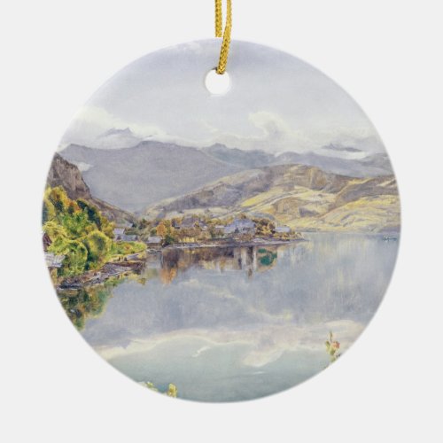 The Lake of Lucerne Mount Pilatus in the Distance Ceramic Ornament