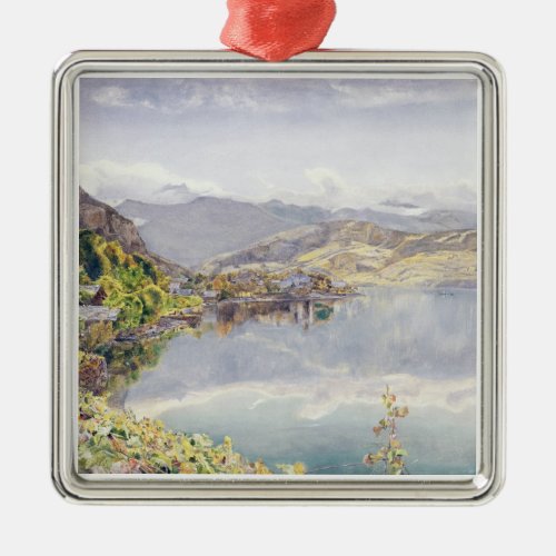 The Lake of Lucerne Mount Pilatus in the Distance Metal Ornament