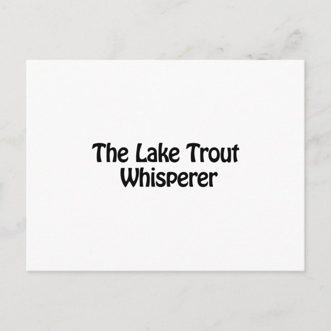 the lake trout whisperer postcard (Front)