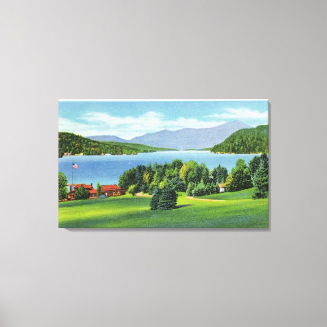 The Lake Whiteface Mt in Distance Canvas Print (Front)