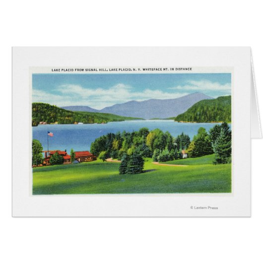 The Lake Whiteface Mt in Distance Cards (Front Horizontal)