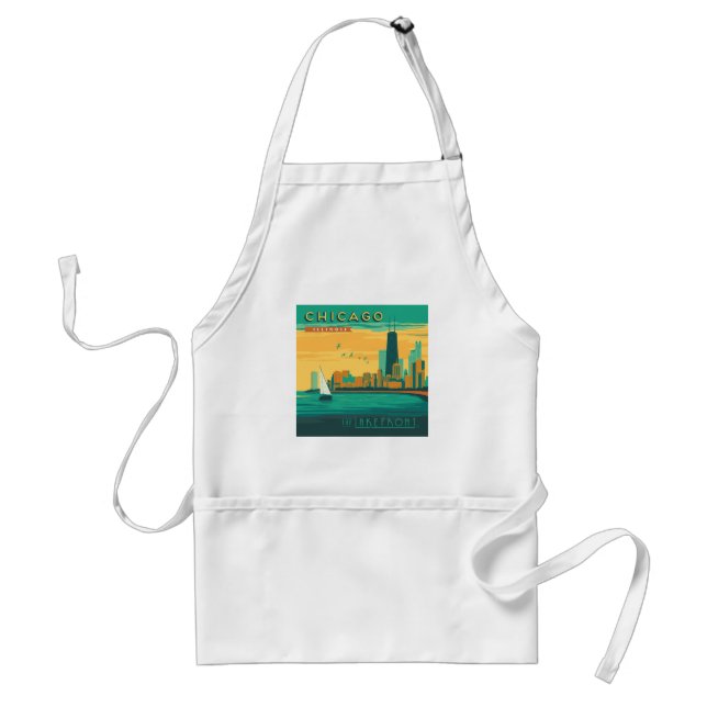 The Lakefront | Chicago, Illinois Adult Apron (Front)