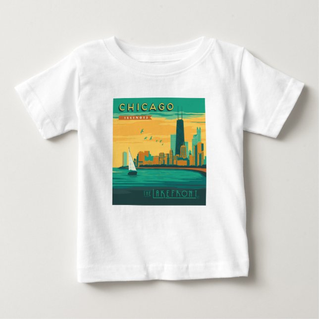 The Lakefront | Chicago, Illinois Baby T-Shirt (Front)