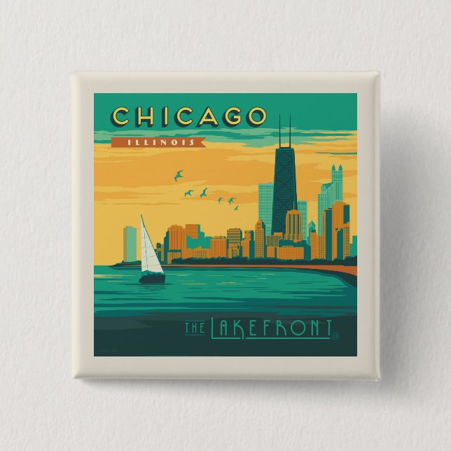 The Lakefront | Chicago, Illinois Button (Front)