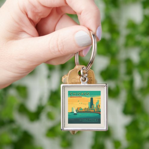 The Lakefront  Chicago Illinois Keychain