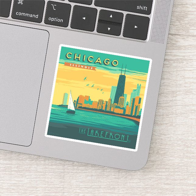 The Lakefront | Chicago, Illinois Sticker (Detail)