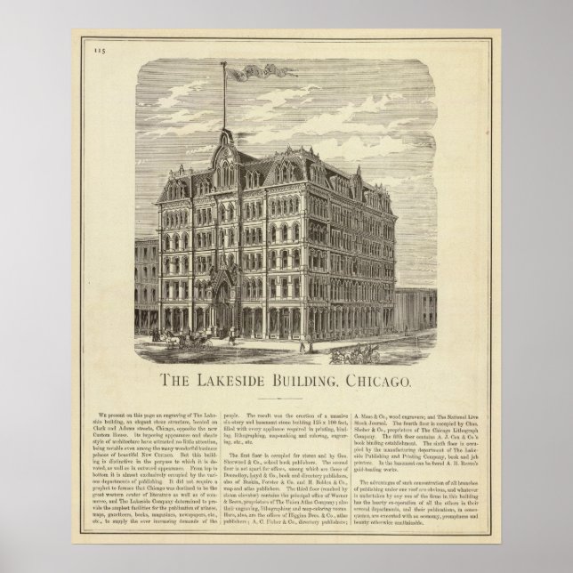 The Lakeside Building, Chicago Poster (Front)