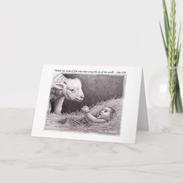 "The Lamb" by Lisa Vento Hainline Holiday Card (Front)