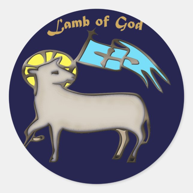 The Lamb of GOD...Sticker. Classic Round Sticker (Front)