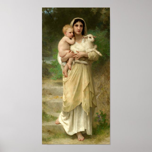 The Lambs by William Bouguereau Poster (Front)