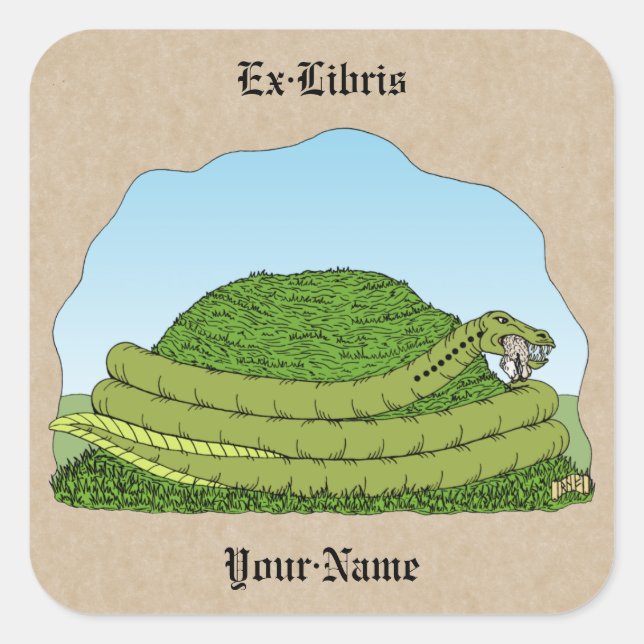 The Lambton Worm Bookplate (Front)