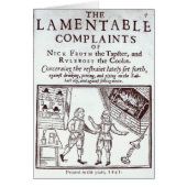 The Lamentable Complaints (Front)