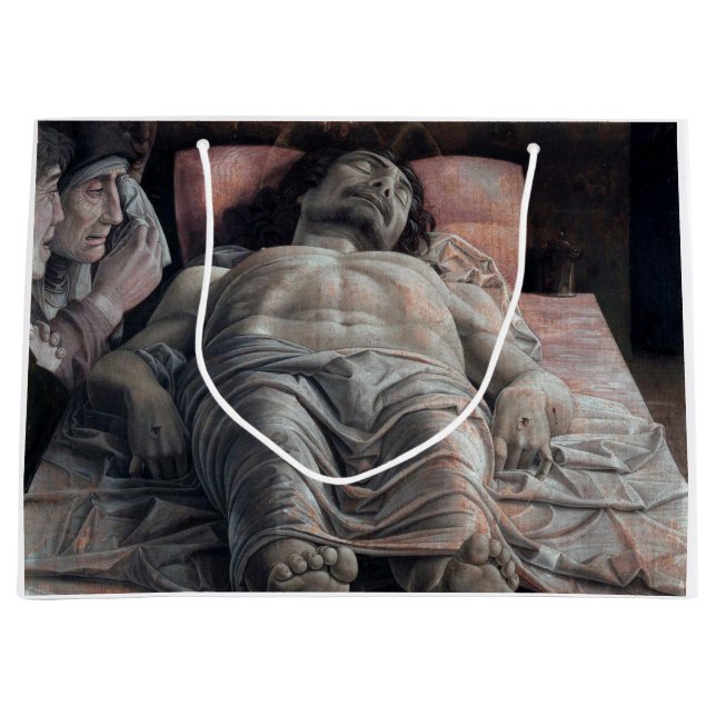 The Lamentation over the Dead Christ, Mantegna Large Gift Bag (Front)