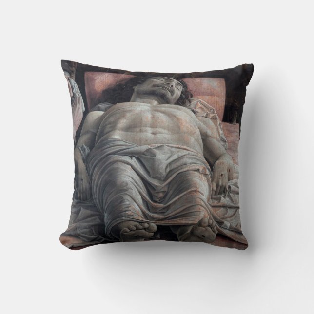 The Lamentation over the Dead Christ, Mantegna Throw Pillow (Front)