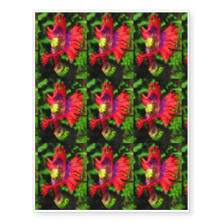 The Lamp flag poppy 9 per sheet Temporary Tattoos