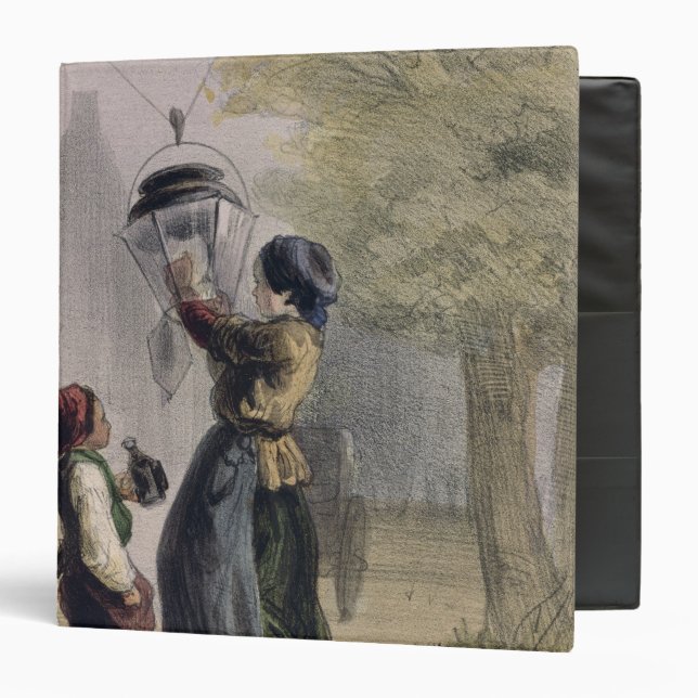 The Lamplighter, from 'Les Femmes de Paris' Binder (Front/Inside)