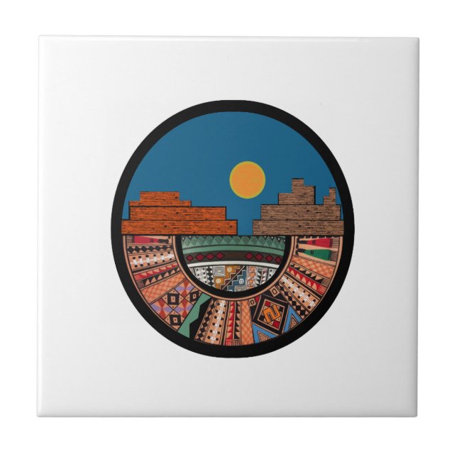 The land  blessed ceramic tile (Front)