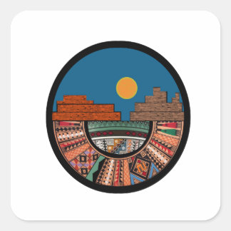The land blessed square sticker