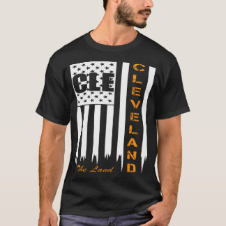 The Land Cleveland with CLE American Flag T-Shirt