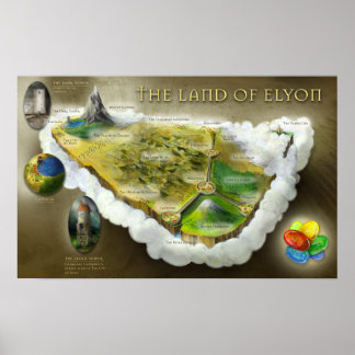 The Land of Elyon | Map Poster
