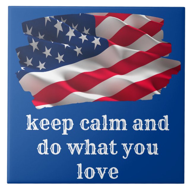 the land of liberty ceramic tile (Front)