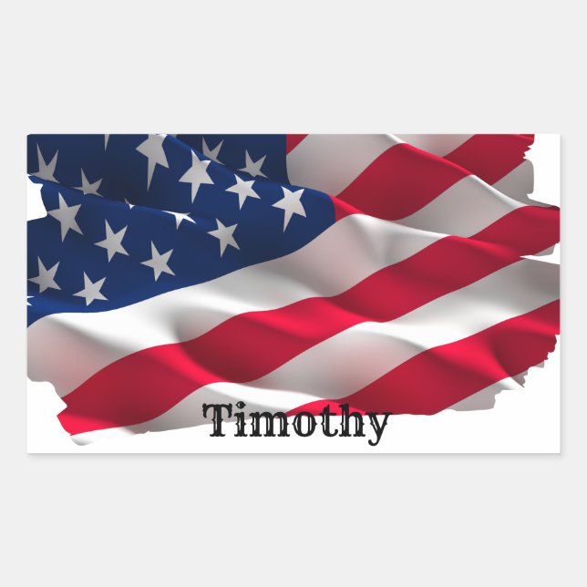 the land of liberty rectangular sticker (Front)