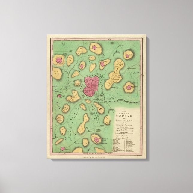 The Land Of Moriah Or Jerusalem Canvas Print (Front)