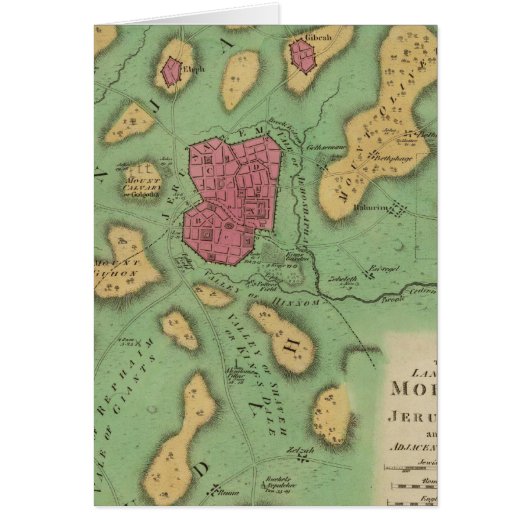 The Land Of Moriah Or Jerusalem Cards (Front)